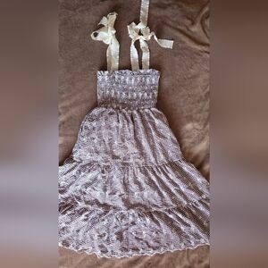 Jacquie the Label Brown Gingham Maxi Dress